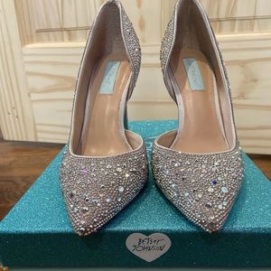 Betsy Johnson (Closed toe) Rhinestone heels